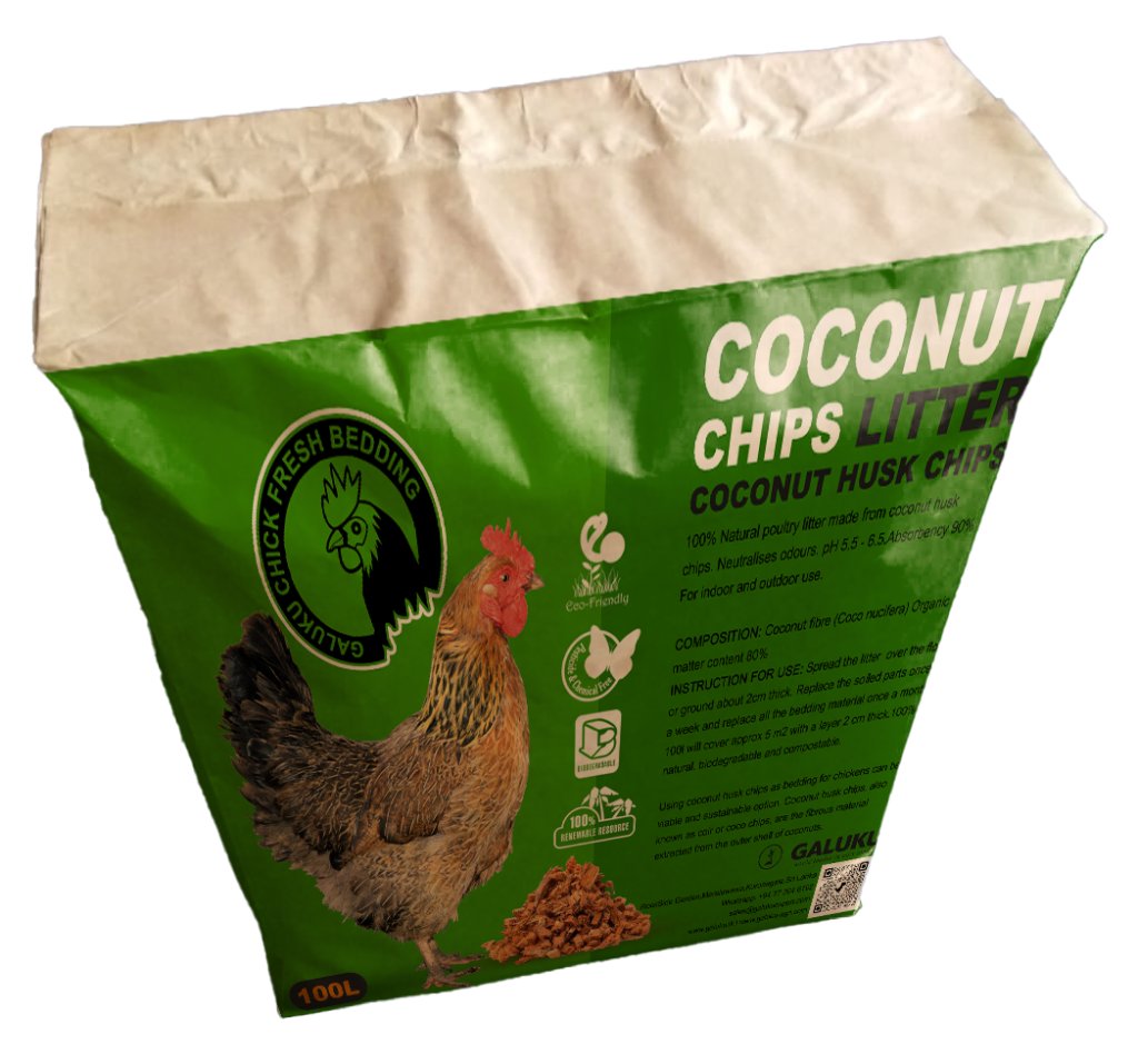 Harnessing the Benefits of Coco Husk Chips as Bedding for Chickens Galuku